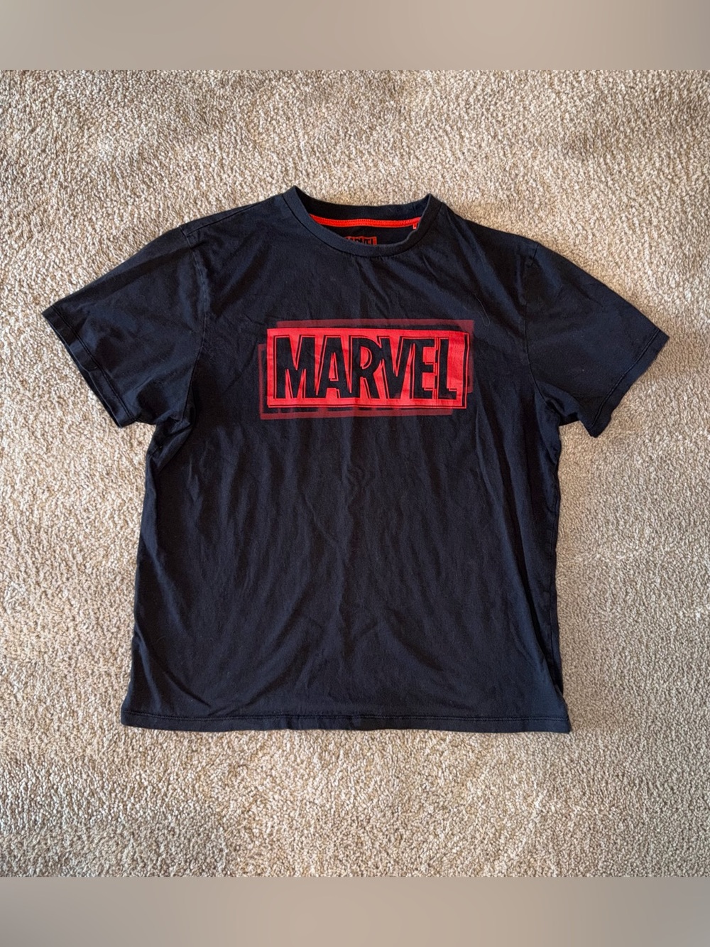 Primark Black Marvel Logo T-Shirt Men’s Size Medium